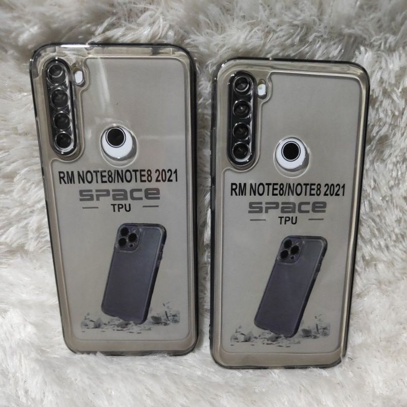 CASE / Casing Clear Black Xiaomi Redmi Note 8 / Note 8 2021 Slicon Hitam Bening