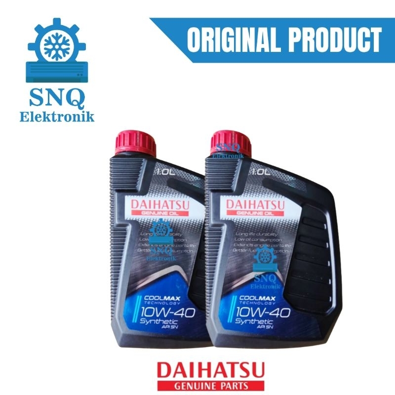 Daihatsu genuine oil 10W-40 synthetic API SN 2 liter original - Original oli mobil daihatsu 2L COOLM