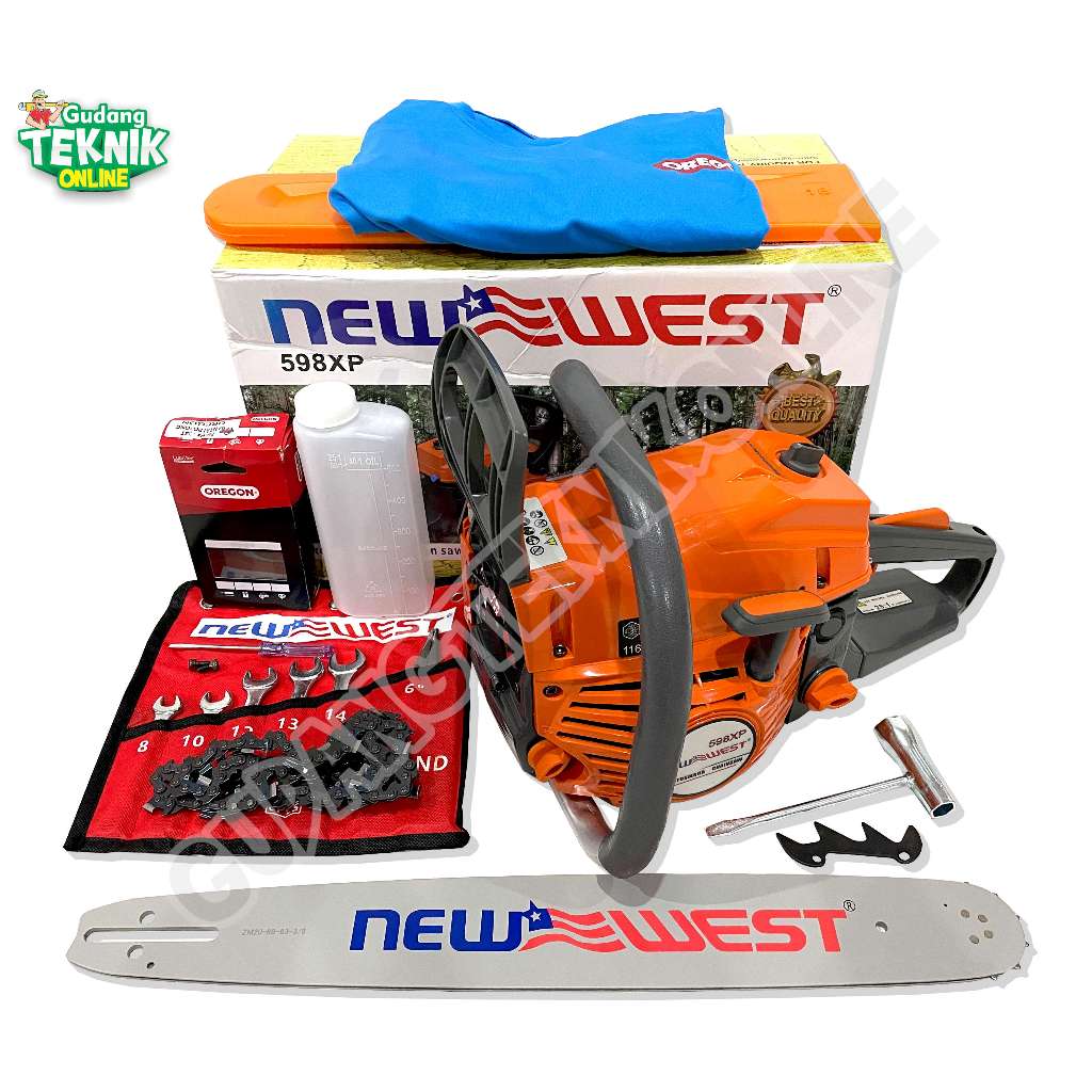 Mesin Chainsaw Gergaji Kayu NEW WEST 588/598XP 20" 22" Bar Laser Tip Dan Gigi - NEW WEST 588/598XP 2