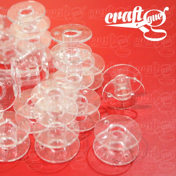 Plastik Spool/ Spool Bobbin/ Spool Benang Mesin Jahit Portable Isi 10 Pcs