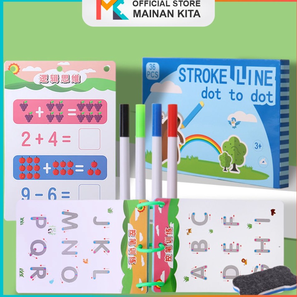 

LSWLV449 MK65 Wipe Clean Activity Book Series Buku Aktivitas Edukasi Anak Belajar Menulis Membaca