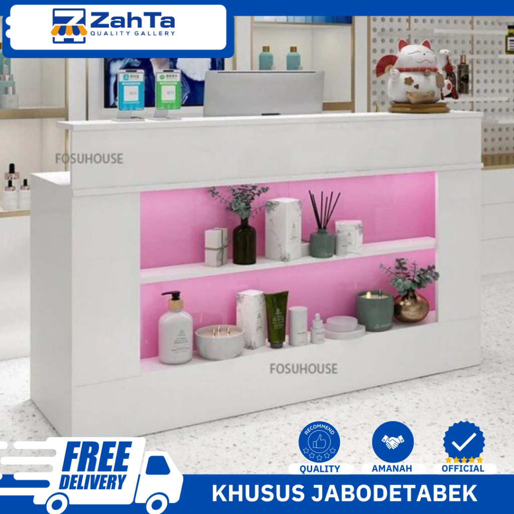ZAHTA - MEJA KASIR MINIMALIS/MEJA RESEPSIONIS/MEJA TOKO/MEJA KASIR TOKO