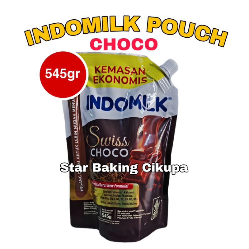 

INDOMILK POUCH SWISS CHOCO 545GR Kemasan Ekonomis Murah