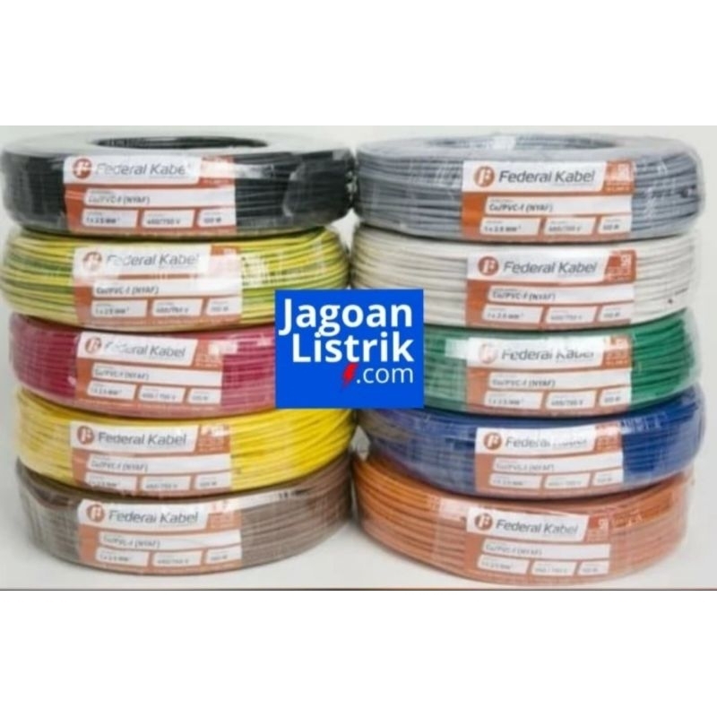 Federal Kabel Listrik Serabut NYAF 1 X 2.5 MM ( 100 Meter ) NYAF 2.5mm 2.5 mm Serabut 2,5mm NYAF FED