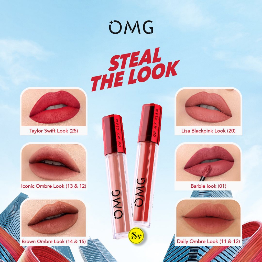 OMG Mattelast Lip Cream Ombre Collection Oh My Glam Lipstik Remaja Terlaris Semua Jenis Kulit
