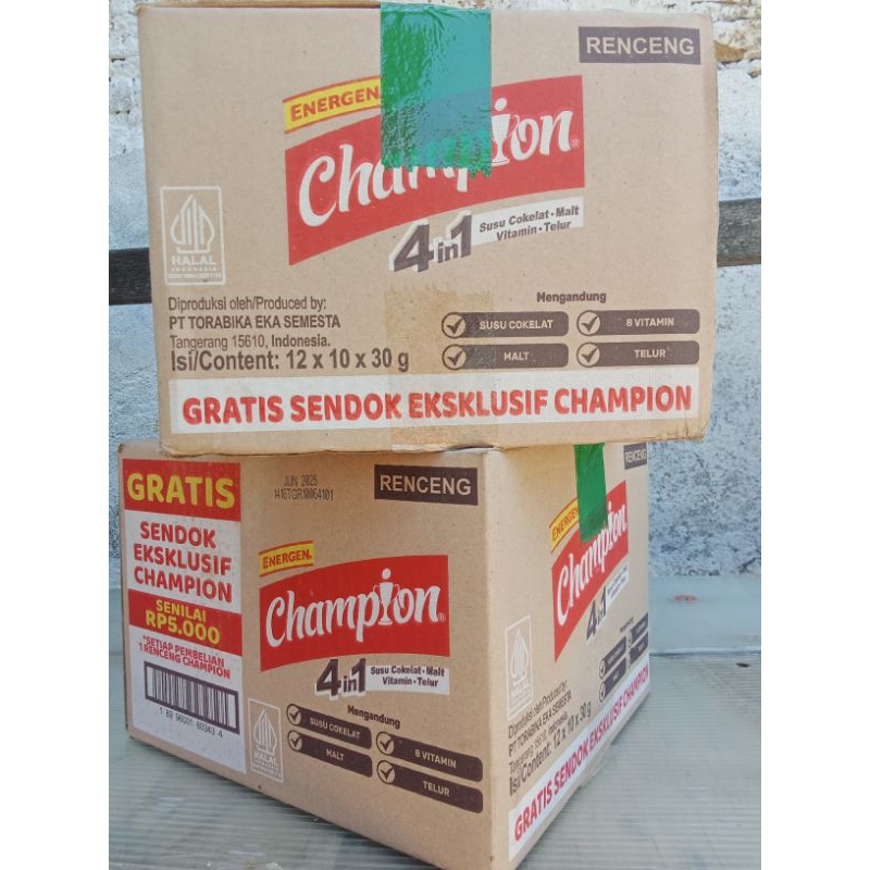 

Energen Champion 1 dus isi 120 pcs 12 sachet