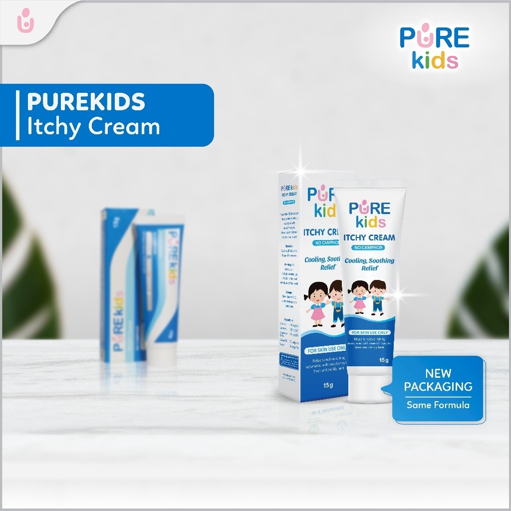 Pure Kids PureBB Itchy Cream 15 Gram - Pereda Gatal dan Biang Keringat Anak