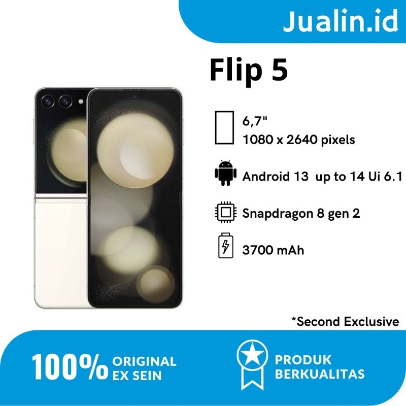 Samsung Z Flip 5 5G Second Resmi ex SEIN Hp Samsung Bekas Murah Berkualitas