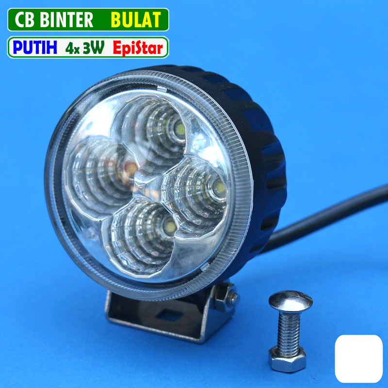 Lampu Depan Led Jadul Motor CB Binter Bulat Klasik DRL Sepeda Listrik
