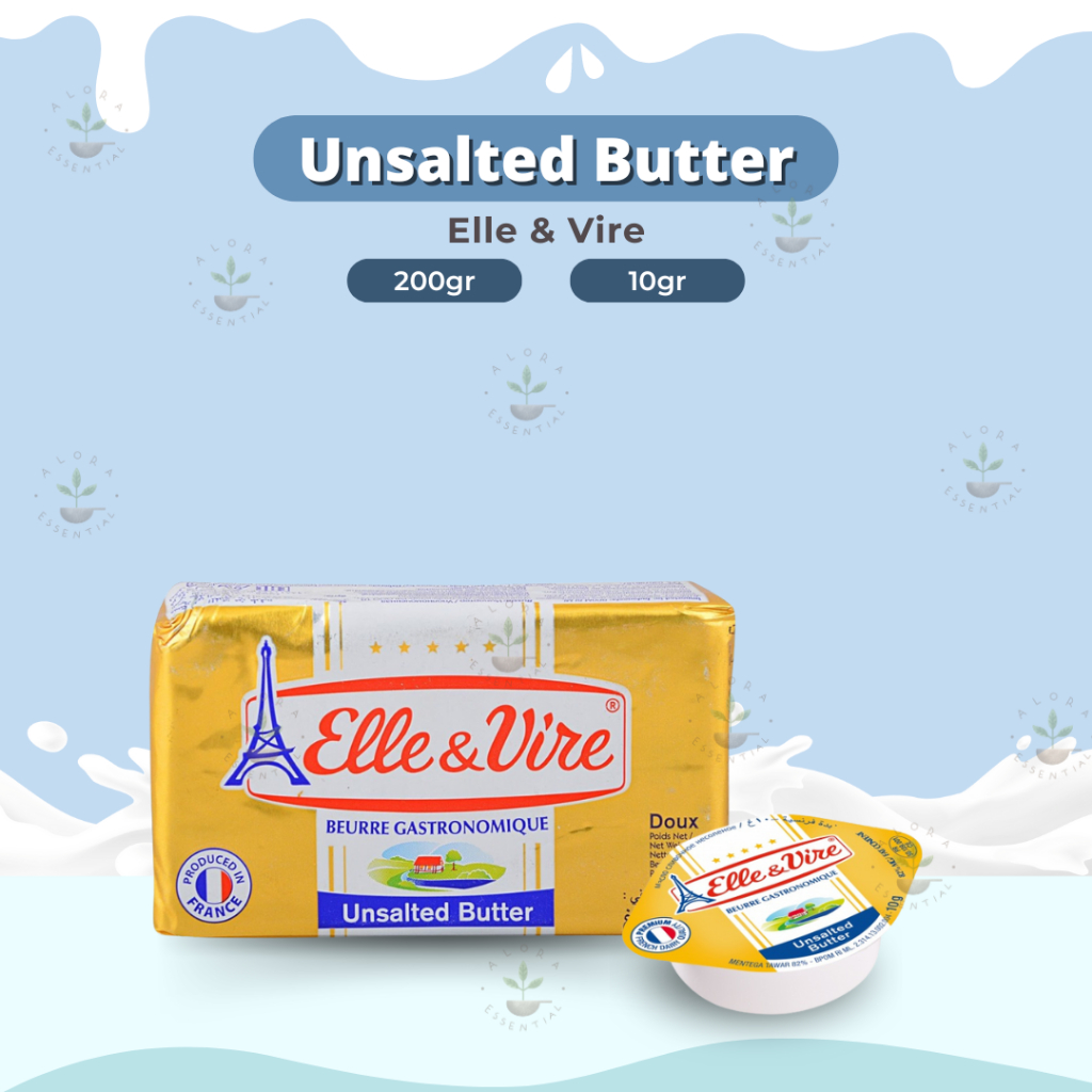 

Elle & Vire Unsalted Butter 10 x 10 gr Mentega MPASI Bayi with Food Container