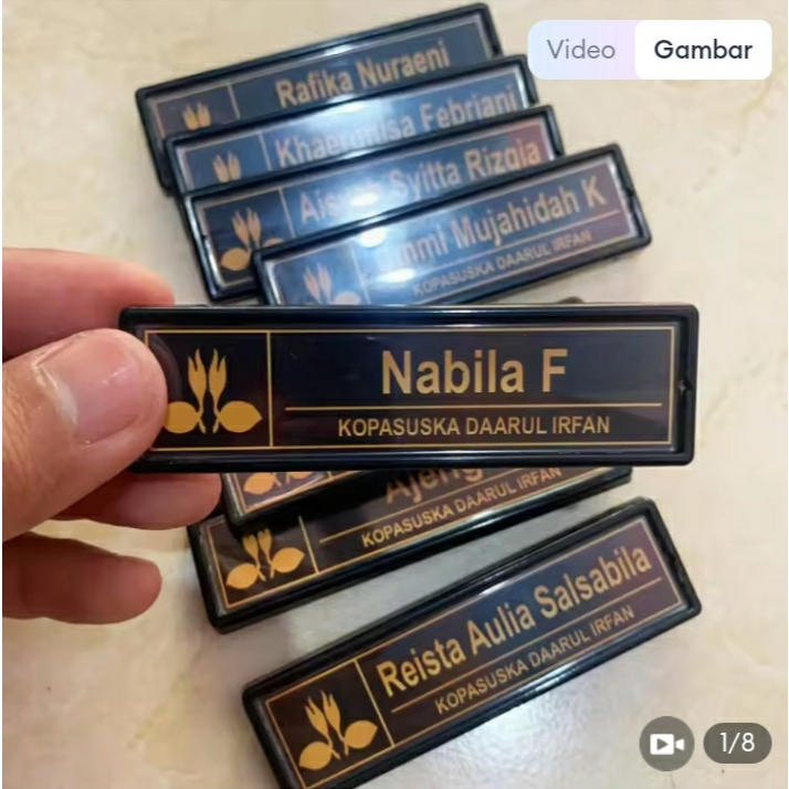 

NAME TAG / NAMA DADA INSERT PAPPER