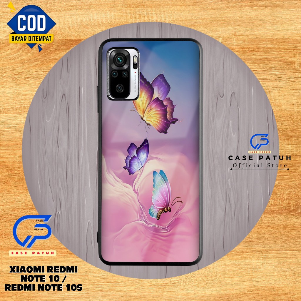 Casing HP Xiaomi Redmi Note 10/Redmi Note 10s Motif Kupu-Kupu Terbaru Case Patuh ( CP26 ) - Silikon 