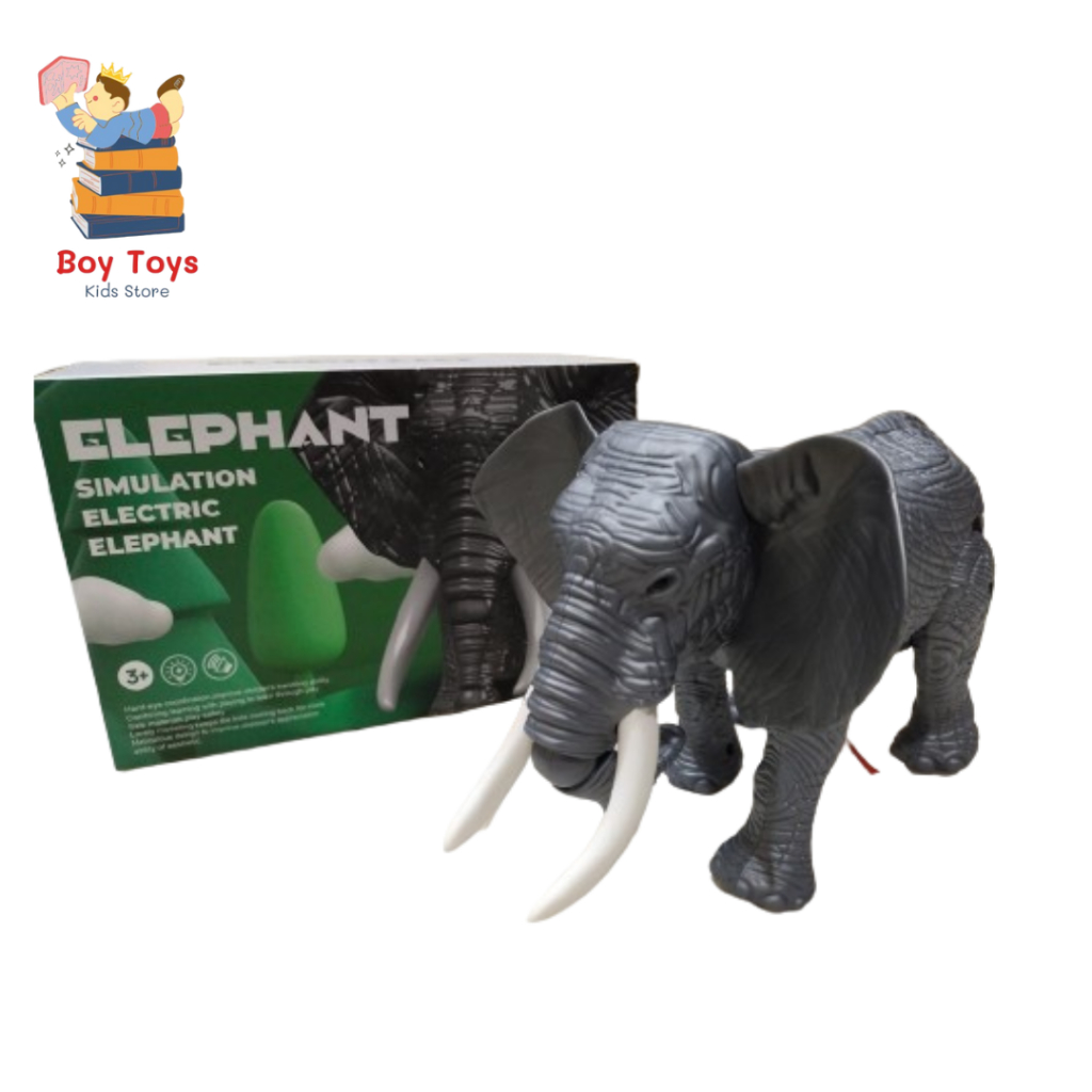 Mainan Robot Gajah Animal World Elephant Berjalan & Bersuara