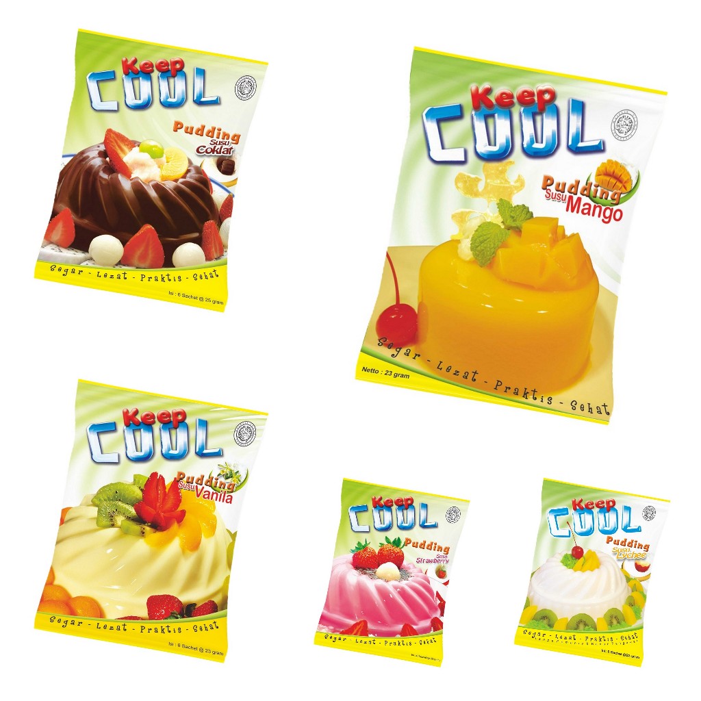 

Keep Cool Pudding Susu Rasa Buah – Vanila - Coklat 23gr – Bubuk Premix Puding