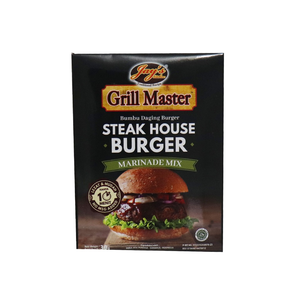

Jay'S Grill Master Steak House Burger Marinade Mix 30gr/ Bumbu Daging Burger/Jays Grill Master Steak
