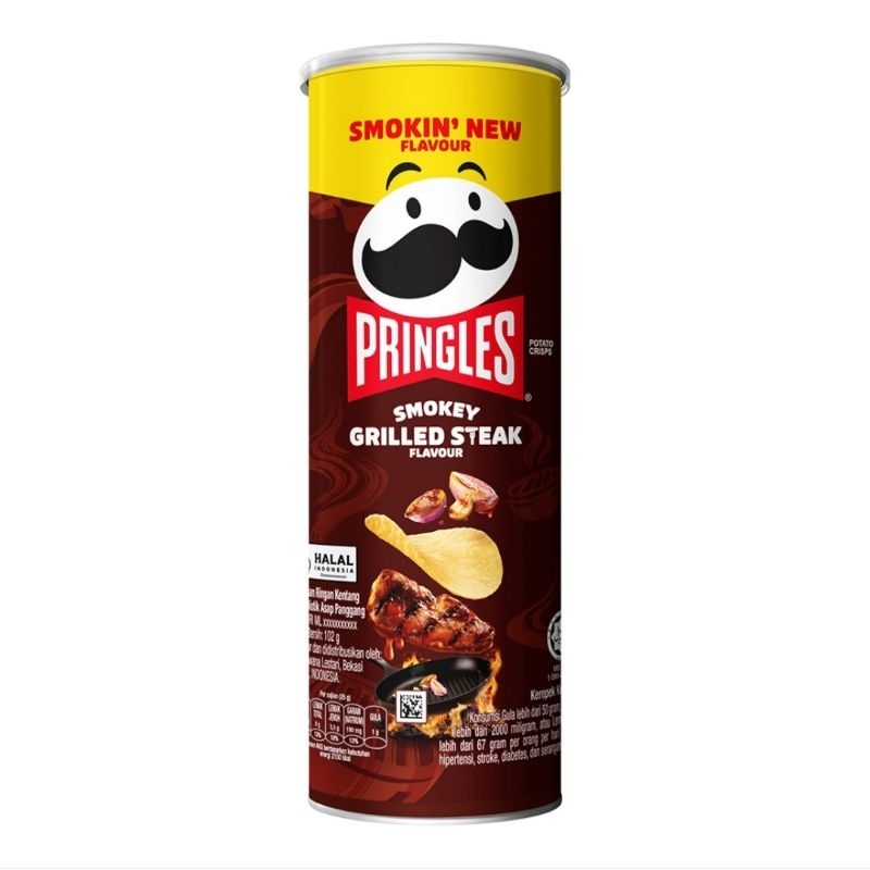 

Pringles Keripik Kentang Smokey Grilled Steak Kaleng 102 g