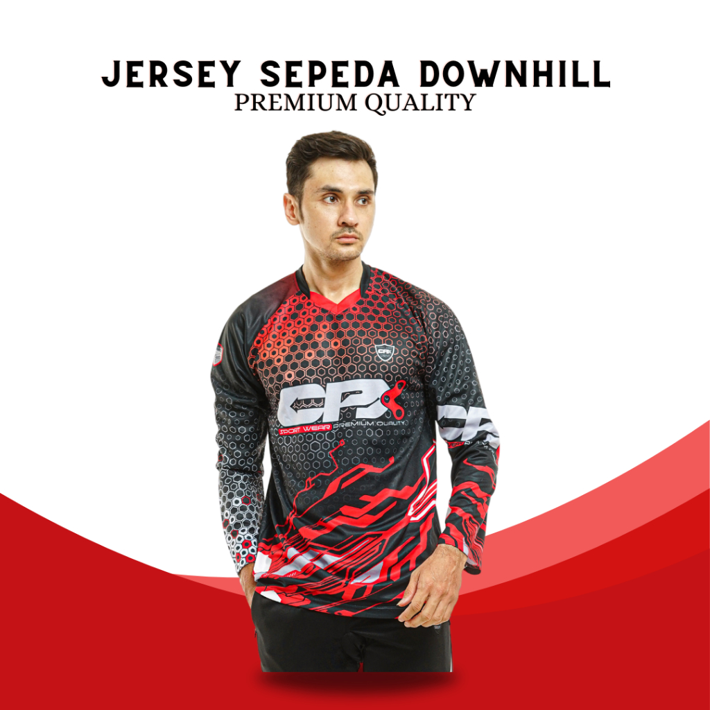 Baju Jersey Sepeda CPX MTB Gunung Kaos Sepeda Pria wanita Lengan Panjang printing