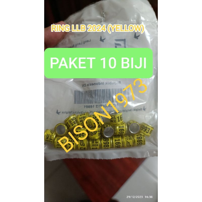 PAKET 10 BIJI RING LLB 2024 MERPATI POS/RACING PIGEON