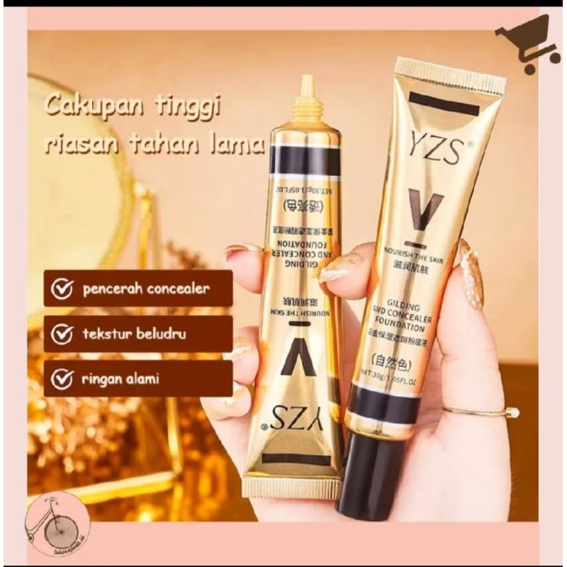 CONCEALER FOUNDATION MAKU UP NATURAL TAHAN LAMA