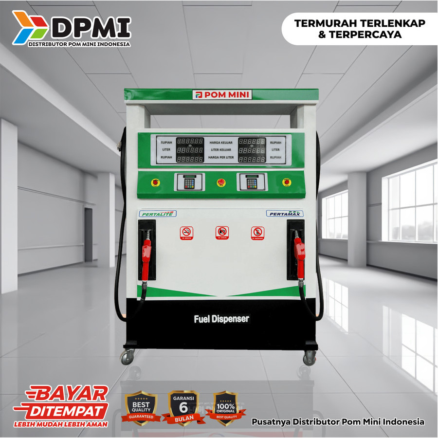 pom mini 2 nozzle 2 x 220 liter warna putih hijau