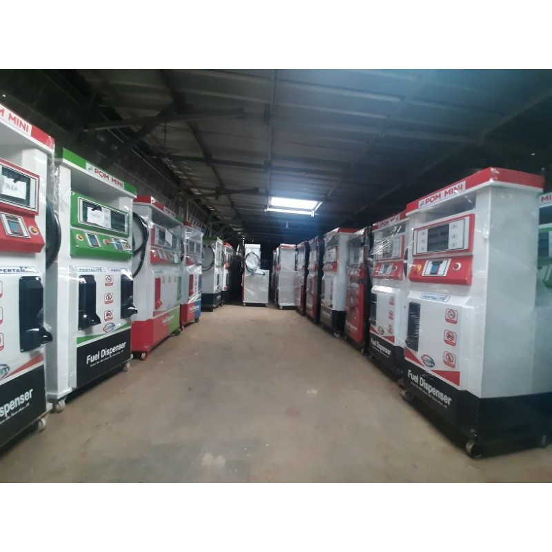 pom mini 2 nozzle 2 x 110 liter warna biru putih