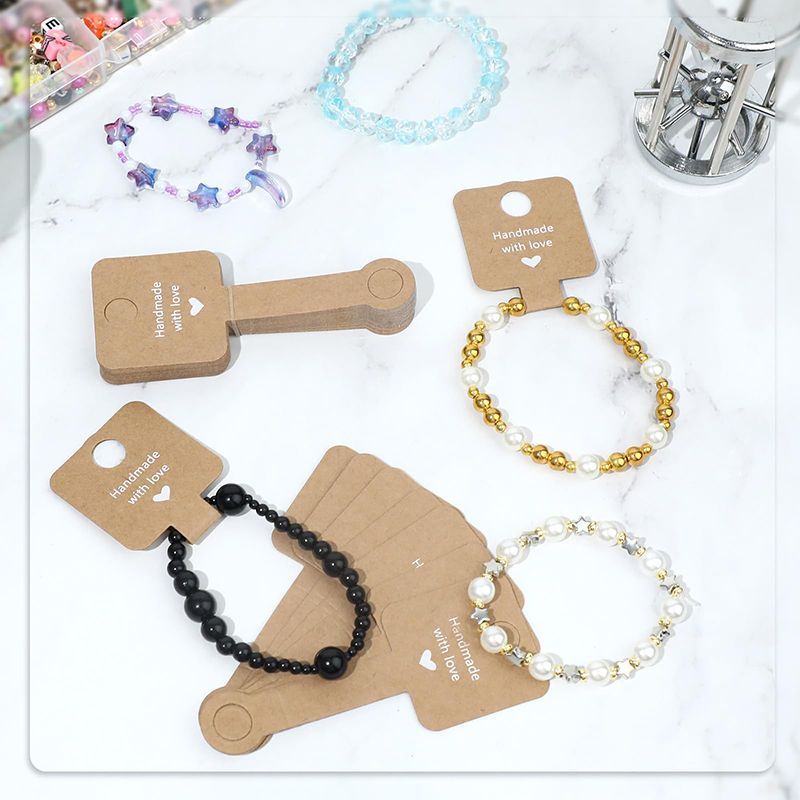 

Ay00! 100pcs Label Perhiasan Gantung Perekat Hang Tag Perhiasan Label Gelang Label Cincin Aksesoris