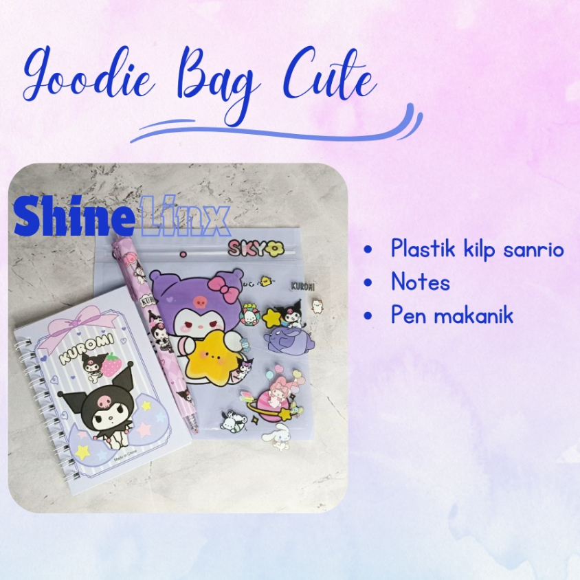 

Paket alat tulis sandrio kuromi melody cinnamoroll / Goodie bag sanrio