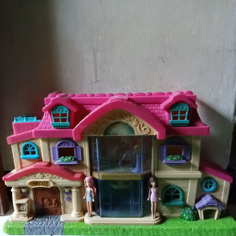 diorama rumah bonus 2 figure barbie original mattel prelove
