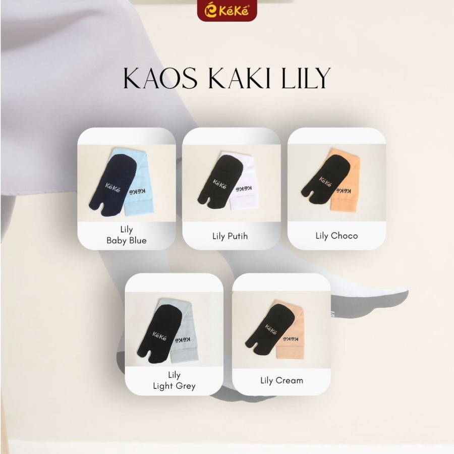 Kaos Kaki keke - Kaos kaki keke tapak hitam - Kaos kaki lily//