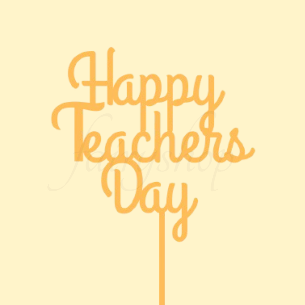 Topper Kue Akrilik Selamat Hari Guru Terbaik / Cake Topper Decoration Happy Teacher's Day Best Teach