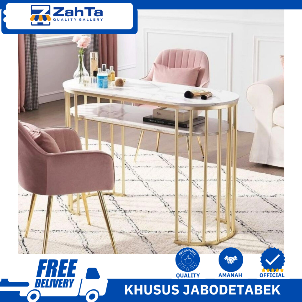 MEJA OVAL NAIL ART MEJA SALON OVAL