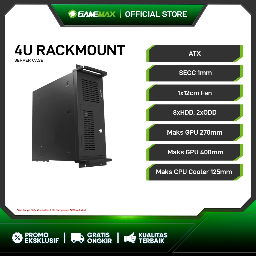 GAMEMAX 4U Rackmount Server 4U Industrial PC Case