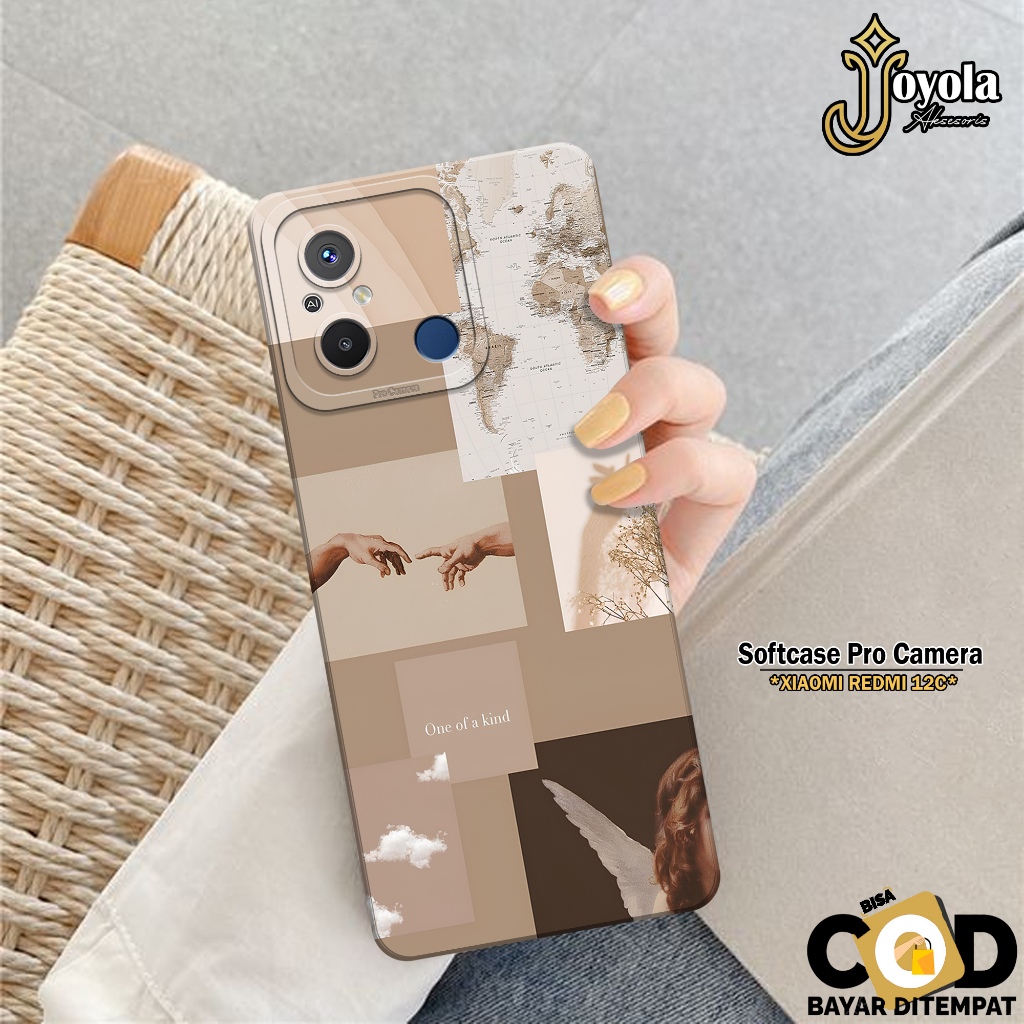 JOYOLA Case XIAOMI REDMI 12C - Fahion Case Aesthetic - Softcase XIAOMI REDMI 12C - Pro Camera - Casi