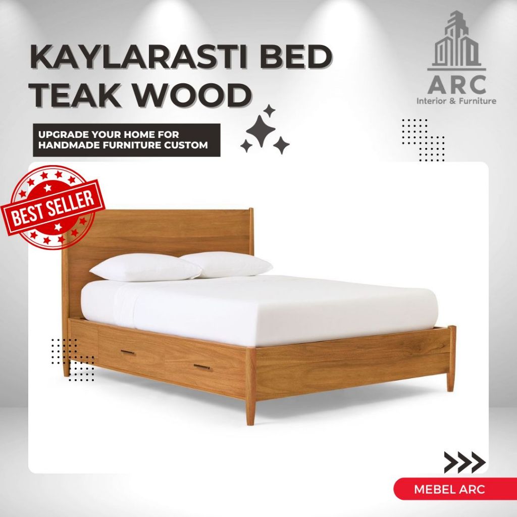 Dipan Tempat Tidur Kayu Jati Laci / Dipan Tempat Tidur Minimalis