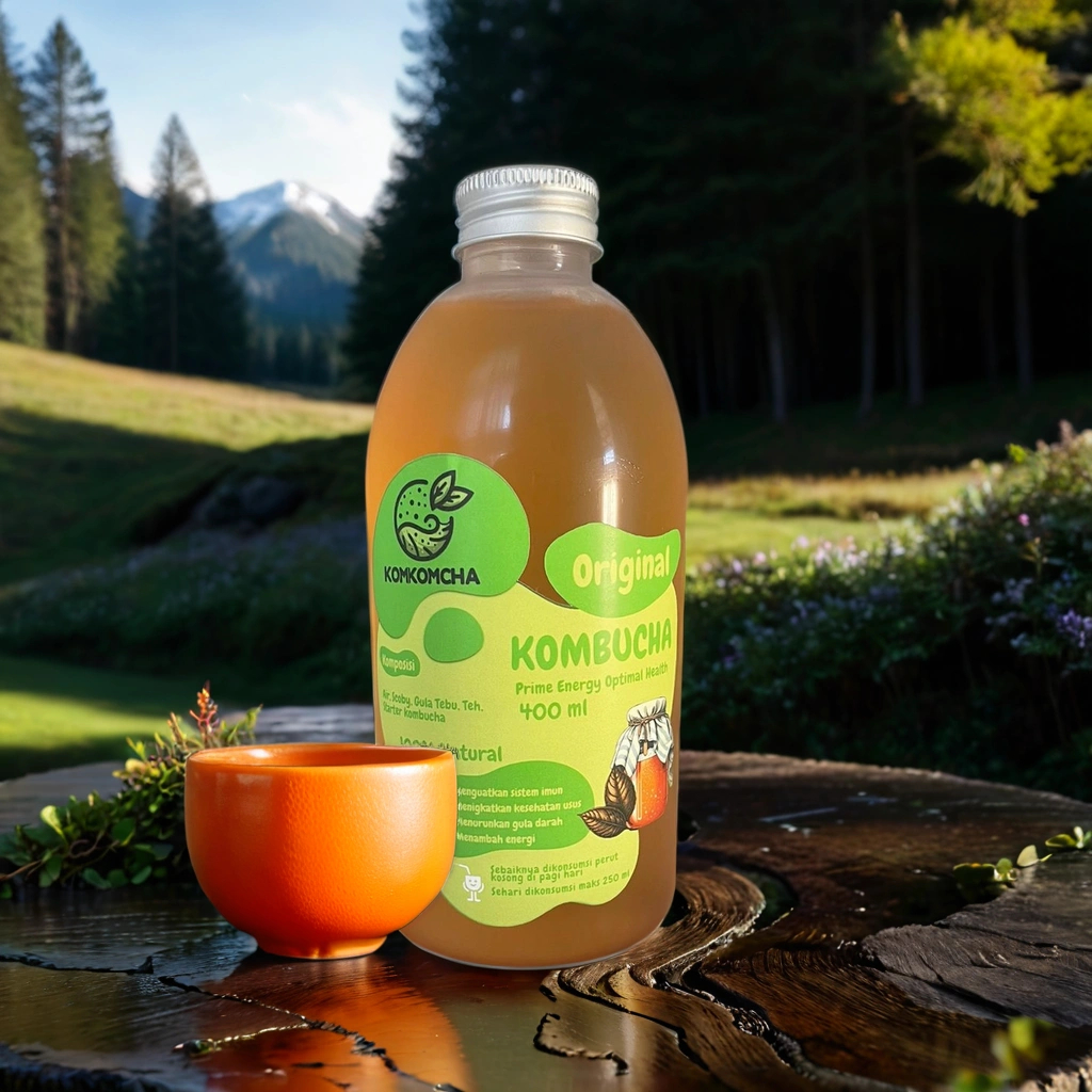 

KOMKOMCHA Kombucha 400 ml - Original - Minuman Sehat Fermentasi Alami