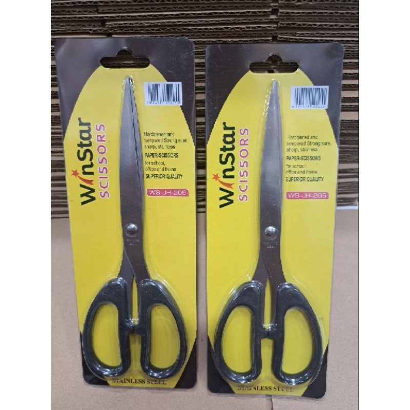 

Gunting WS-JH-205 Besar Gunting Besar WinStar SCISSORS, STAINLESS STEEL, Harddened and tempered Strong sure, sharp, stainless PAPER-SCISSORS For school, offfice and home SUPERIOR QUALITY WS-JH-205 Gunting Sinar Mutiara Gunting