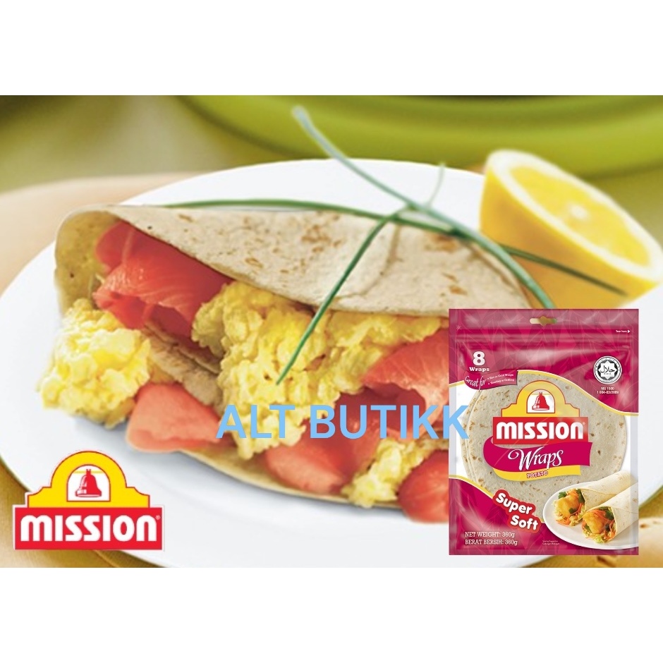 

MISSION WRAPS 360 GR ( ISI 8 WRAP ) KULIT TORTILLA KEBAB BURRITO SALAD
