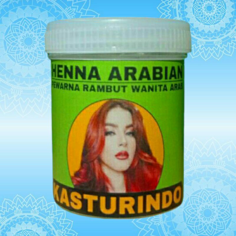 Henna Hena Pewarna Rambut Arab Warna Merah Marun 50gram