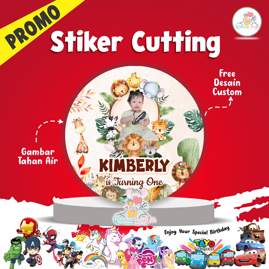 

PROMO DISKON!!! Stiker Lingkaran Bulat Cutting Stiker Bento Box Custom Design