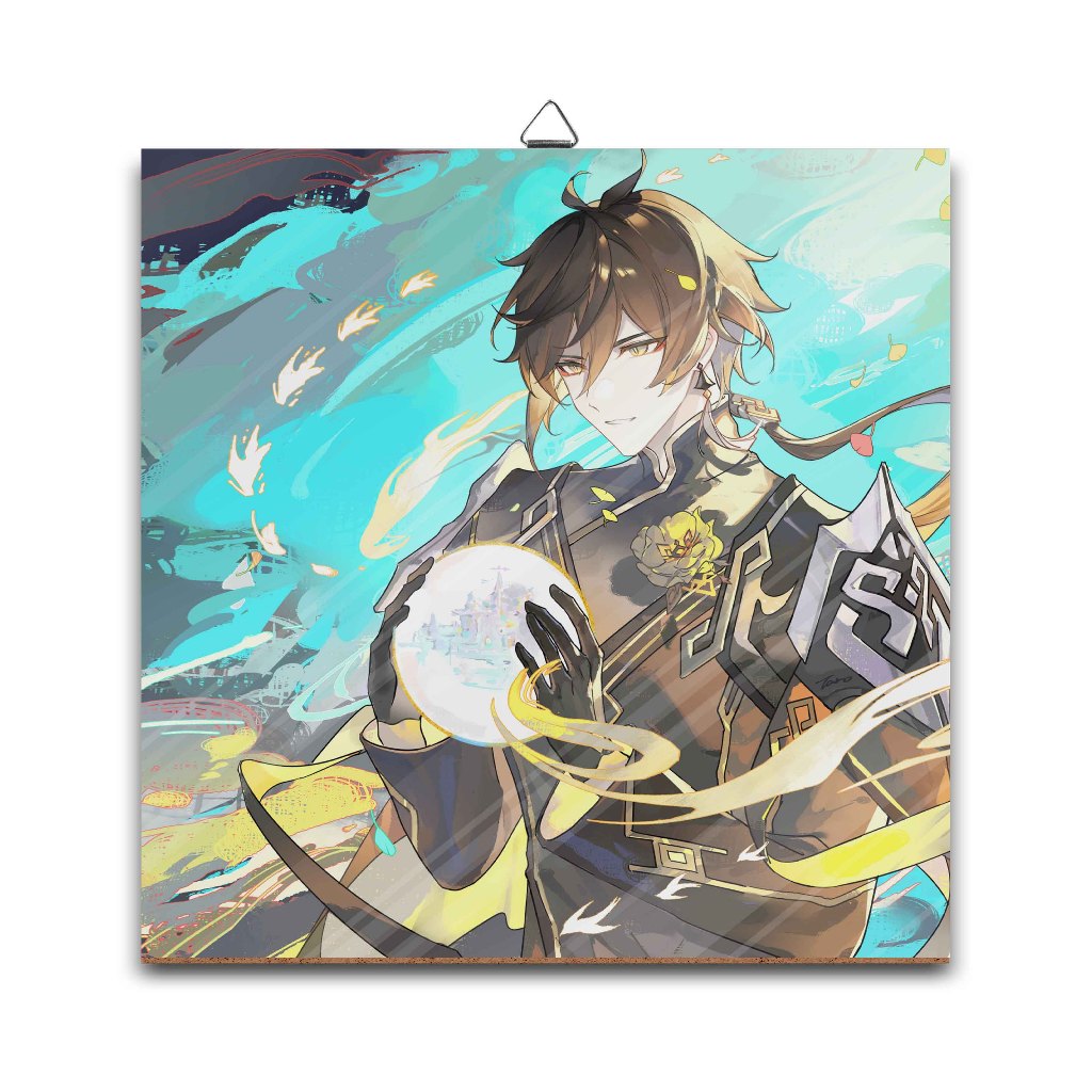 Poster dinding kayu	ZHONGLI COLORFULL	-	GENSHIN IMPACT	material MDF