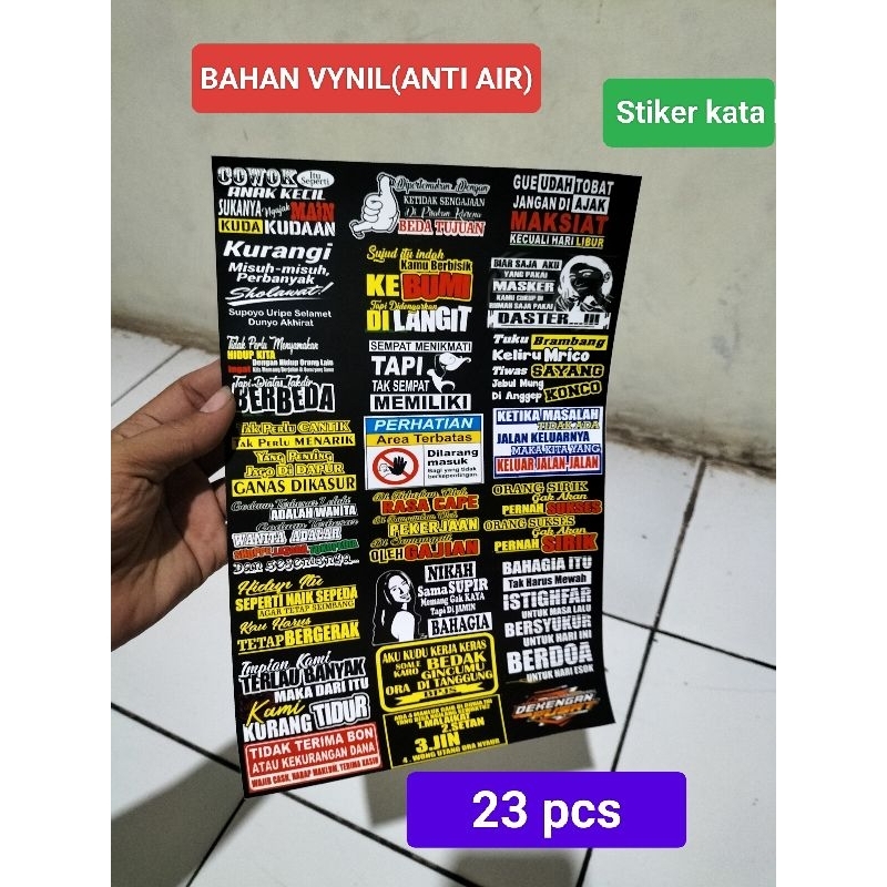 

Stiker Kata Kata | Stiker Pack | Stiker Anti Air | Stiker Vynil