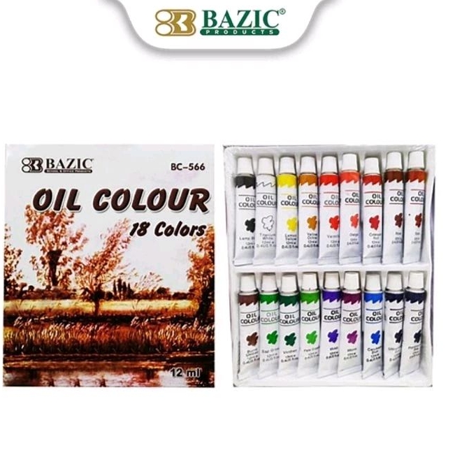 

CAT MINYAK 18 WARNA BAZIC BZ-566
