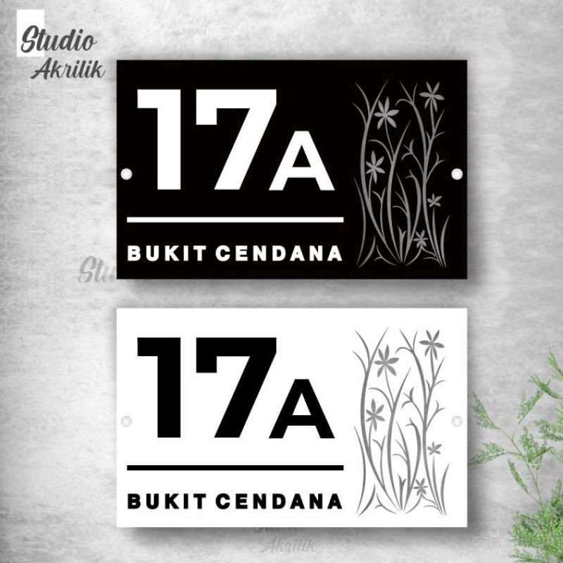 nomor rumah akrilik murah / nomor rumah minimalis / nomor rumah akrilik