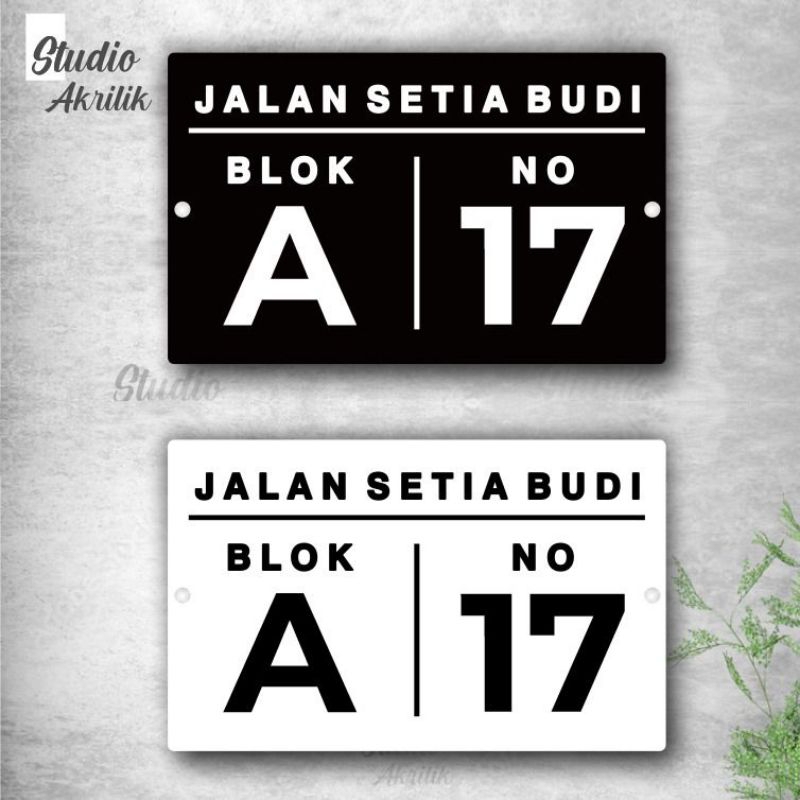 nomor rumah akrilik murah / nomor rumah minimalis / nomor rumah akrilik