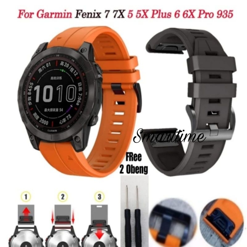 Strap Tali Jam Garmin QuickFit for Garmin Fenix 7  7X  6  6X  5  5X  5S  Pro  935 silicone