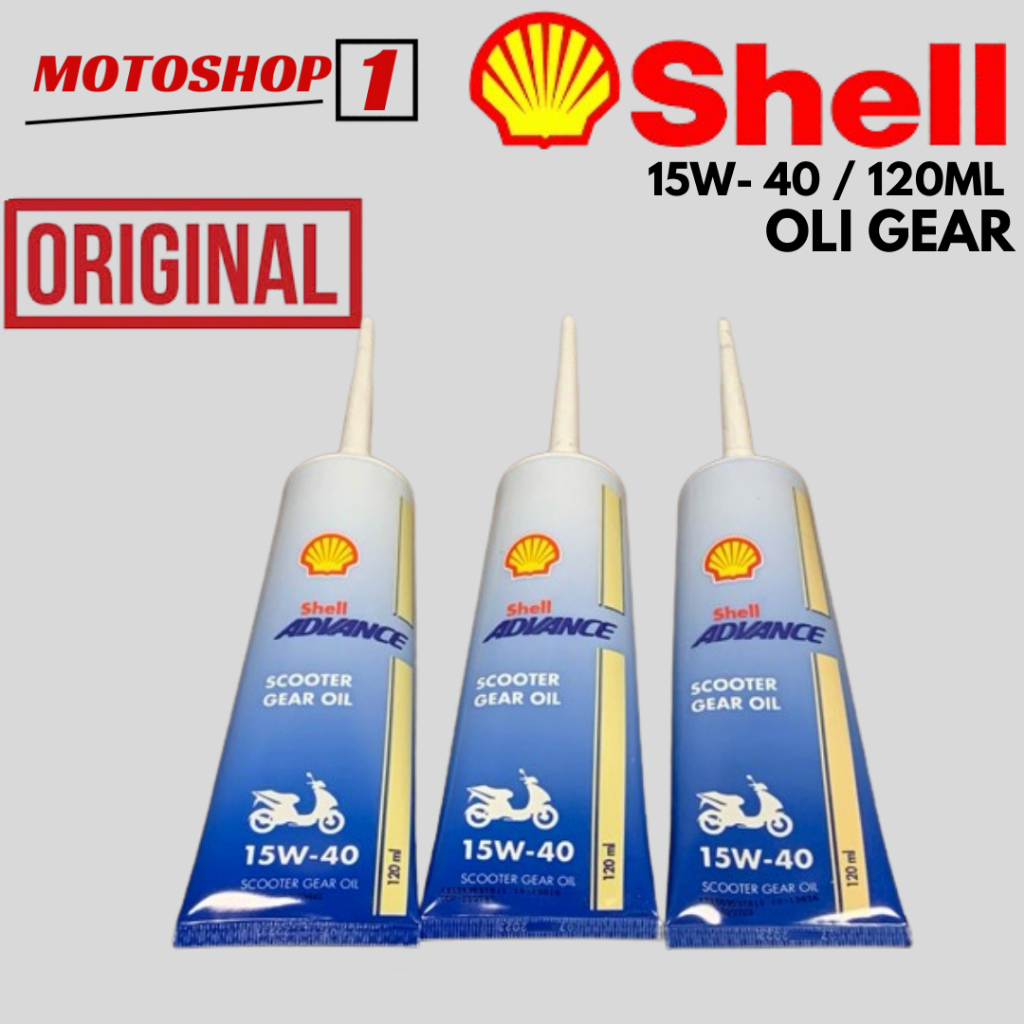 OLI ORIGINAL - OLI GEAR / GARDAN SHELL 15W-40 120ML UNTUK MOTOR MATIC