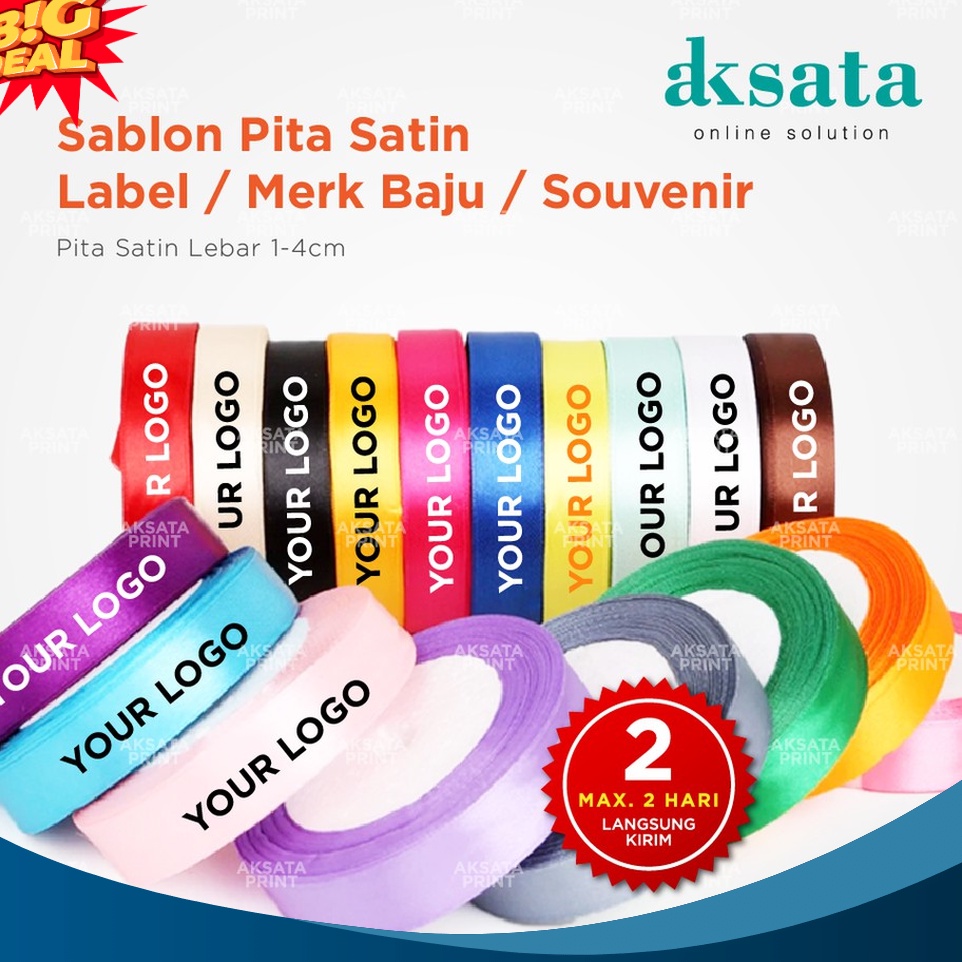 

MELEDAK PROMO Pita Hampers Pita Kado CookiesDessert Box Label Baju Label Hijab Label Masker Pita Satin Grosgrain