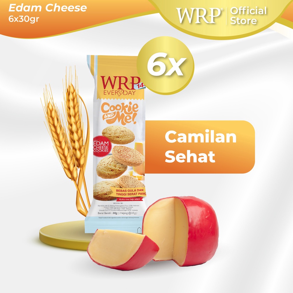 

WRP Edam Cheese Cookies 3g Bundle 6 Camilan Diet Berkualitas