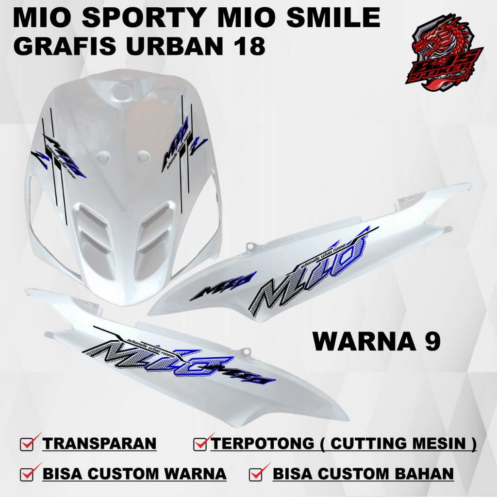 Stiker Sticker Mio Sporty Mio Smile grafis urban 18 - Stiker Sticker Decal transparan uv Mio Sporty 