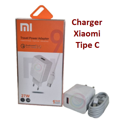 Charger Adapter Xiaomi Tipe C Fast Charging QC 3.0